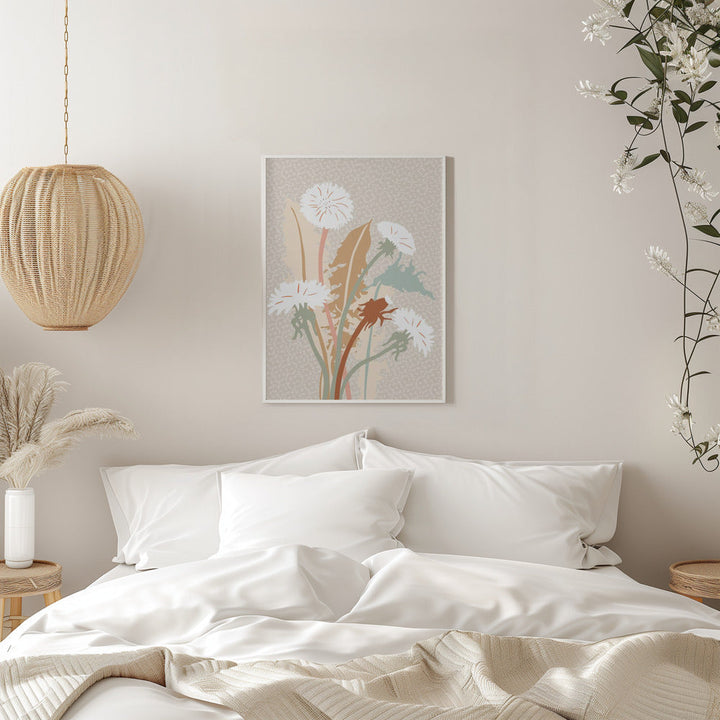 Wild Garden Dandelion - Stretched Canvas, Poster or Fine Art Print I Heart Wall Art