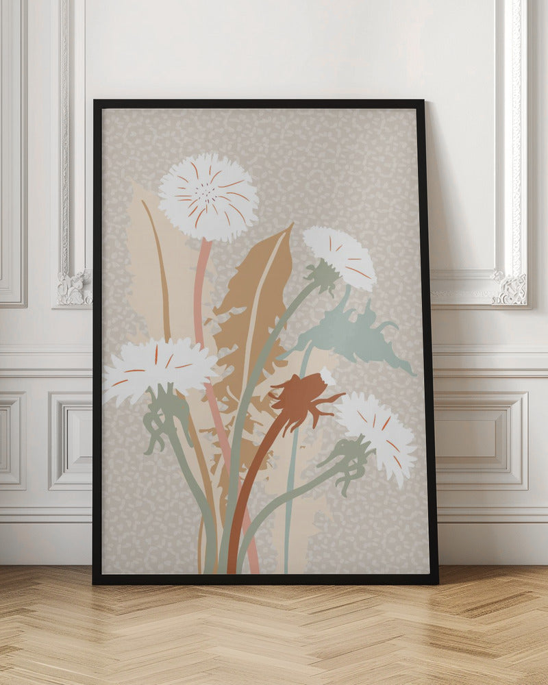 Wild Garden Dandelion - Stretched Canvas, Poster or Fine Art Print I Heart Wall Art