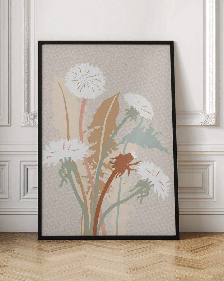 Wild Garden Dandelion - Stretched Canvas, Poster or Fine Art Print I Heart Wall Art