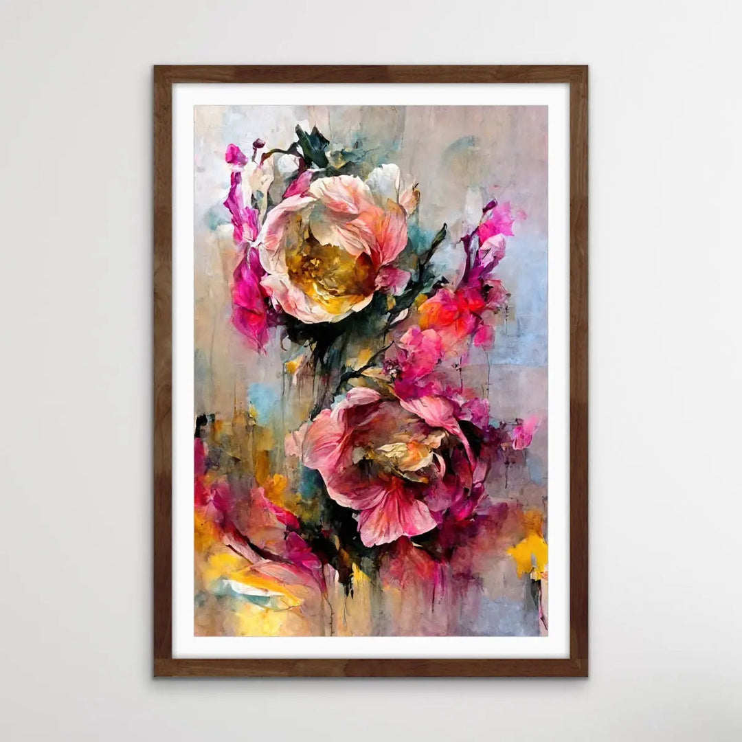Wild Roses - Colourful Illustration by TreeChild Available as a Canvas or Paper Print I Heart Wall Art Australia 