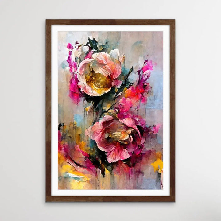 Wild Roses - Colourful Illustration by TreeChild Available as a Canvas or Paper Print I Heart Wall Art Australia 