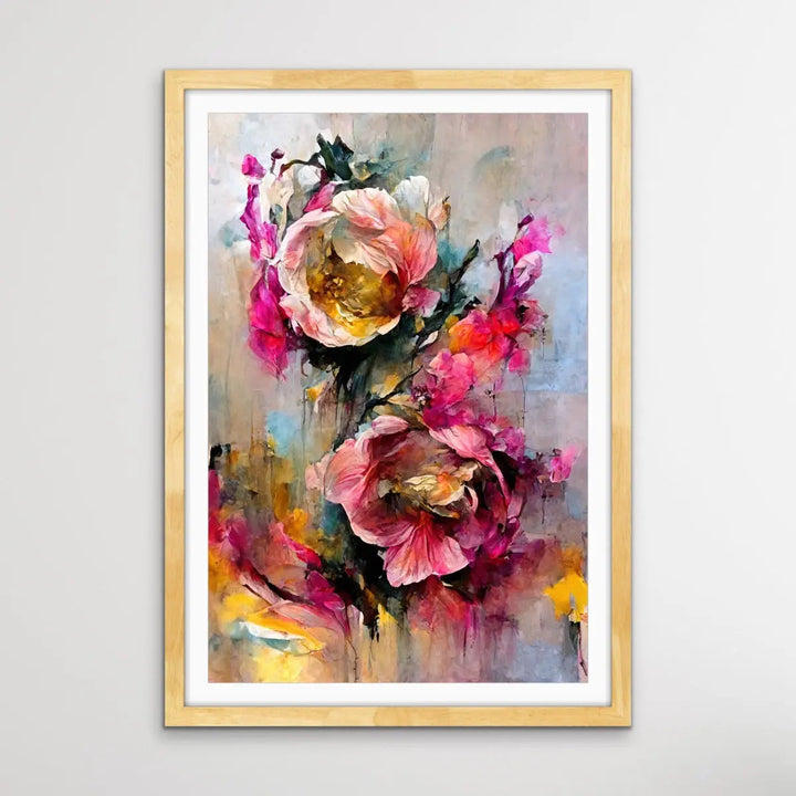 Wild Roses - Colourful Illustration by TreeChild Available as a Canvas or Paper Print I Heart Wall Art Australia 