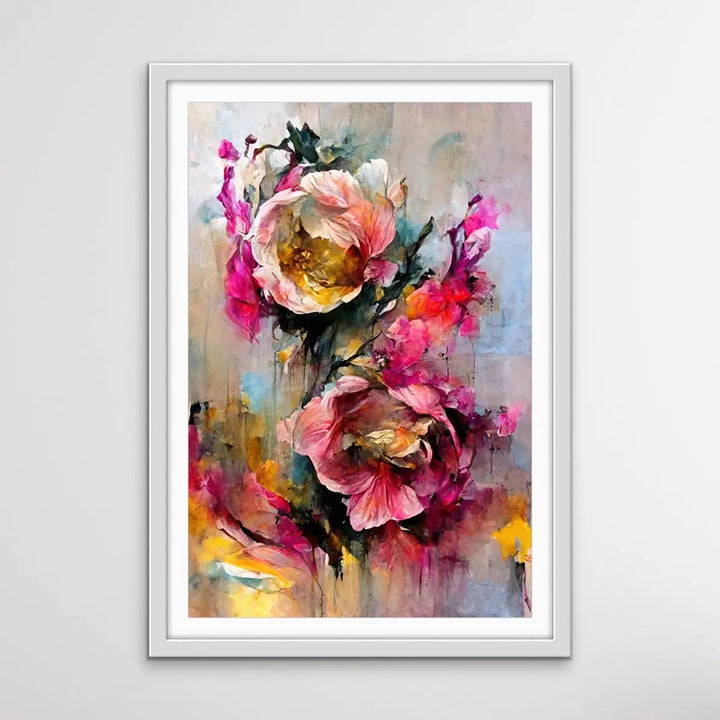 Wild Roses - Colourful Illustration by TreeChild Available as a Canvas or Paper Print I Heart Wall Art Australia 