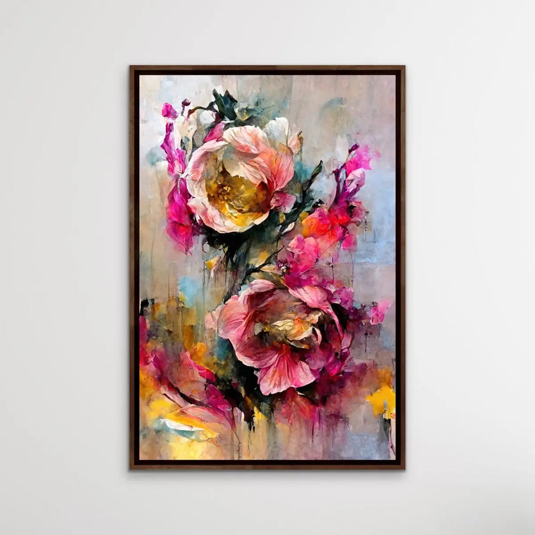 Wild Roses - Colourful Illustration by TreeChild Available as a Canvas or Paper Print I Heart Wall Art Australia 