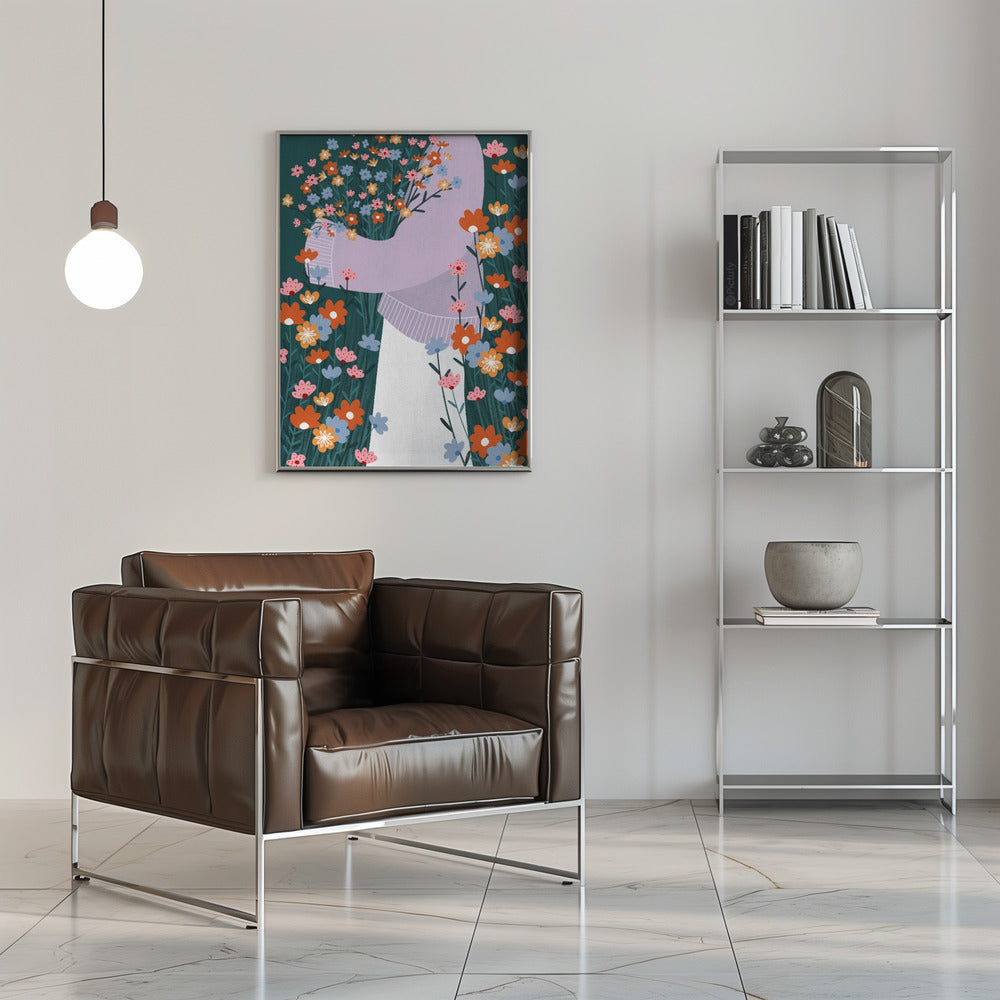 Wildflower Garden - Stretched Canvas, Poster or Fine Art Print I Heart Wall Art