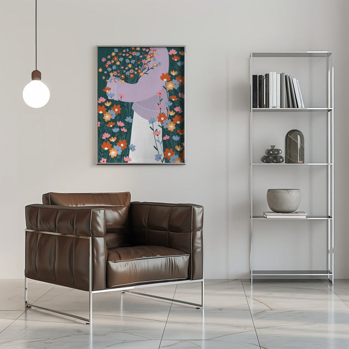Wildflower Garden - Stretched Canvas, Poster or Fine Art Print I Heart Wall Art