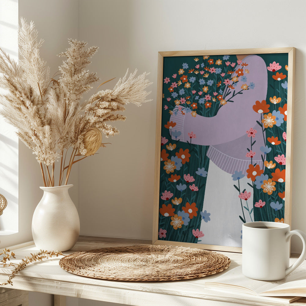 Wildflower Garden - Stretched Canvas, Poster or Fine Art Print I Heart Wall Art