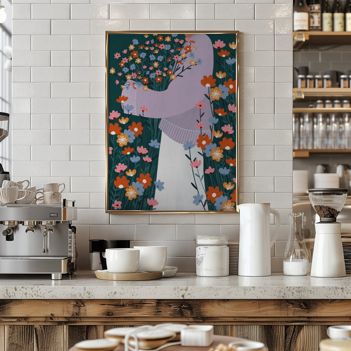 Wildflower Garden - Stretched Canvas, Poster or Fine Art Print I Heart Wall Art
