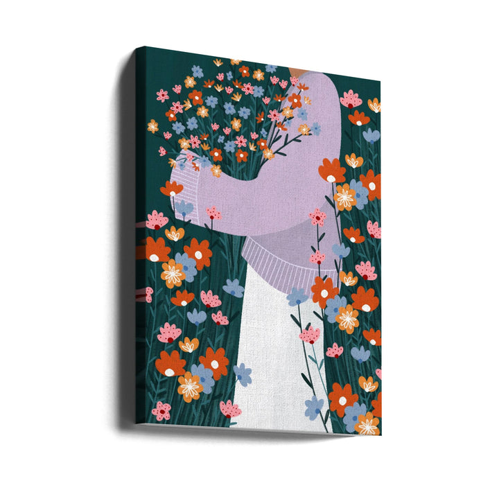 Wildflower Garden - Stretched Canvas, Poster or Fine Art Print I Heart Wall Art