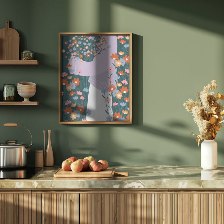 Wildflower Garden - Stretched Canvas, Poster or Fine Art Print I Heart Wall Art