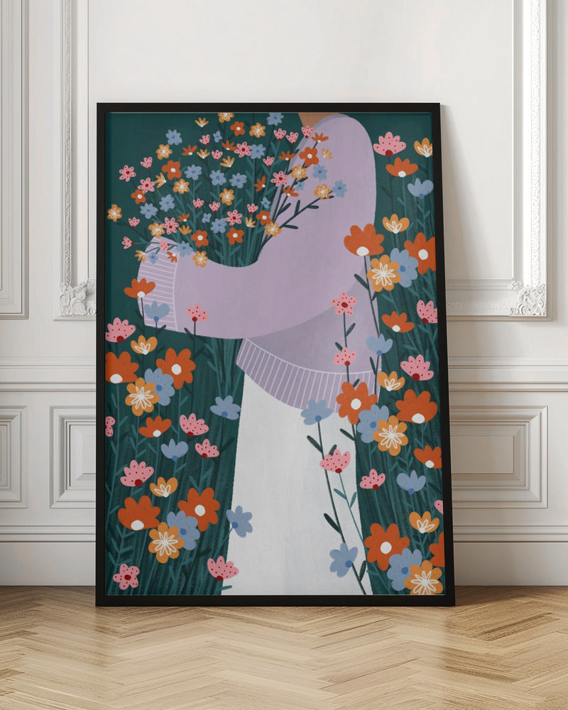 Wildflower Garden - Stretched Canvas, Poster or Fine Art Print I Heart Wall Art