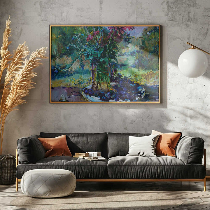 Wildflowers and grapes - Stretched Canvas, Poster or Fine Art Print - I Heart Wall Art - Poster Print, Canvas Print or Framed Art Print