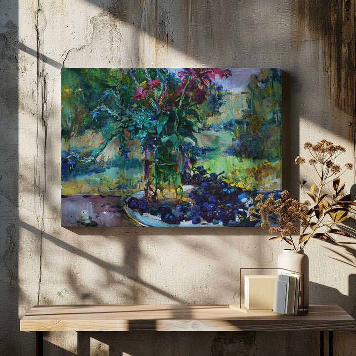 Wildflowers and grapes - Stretched Canvas, Poster or Fine Art Print - I Heart Wall Art - Poster Print, Canvas Print or Framed Art Print