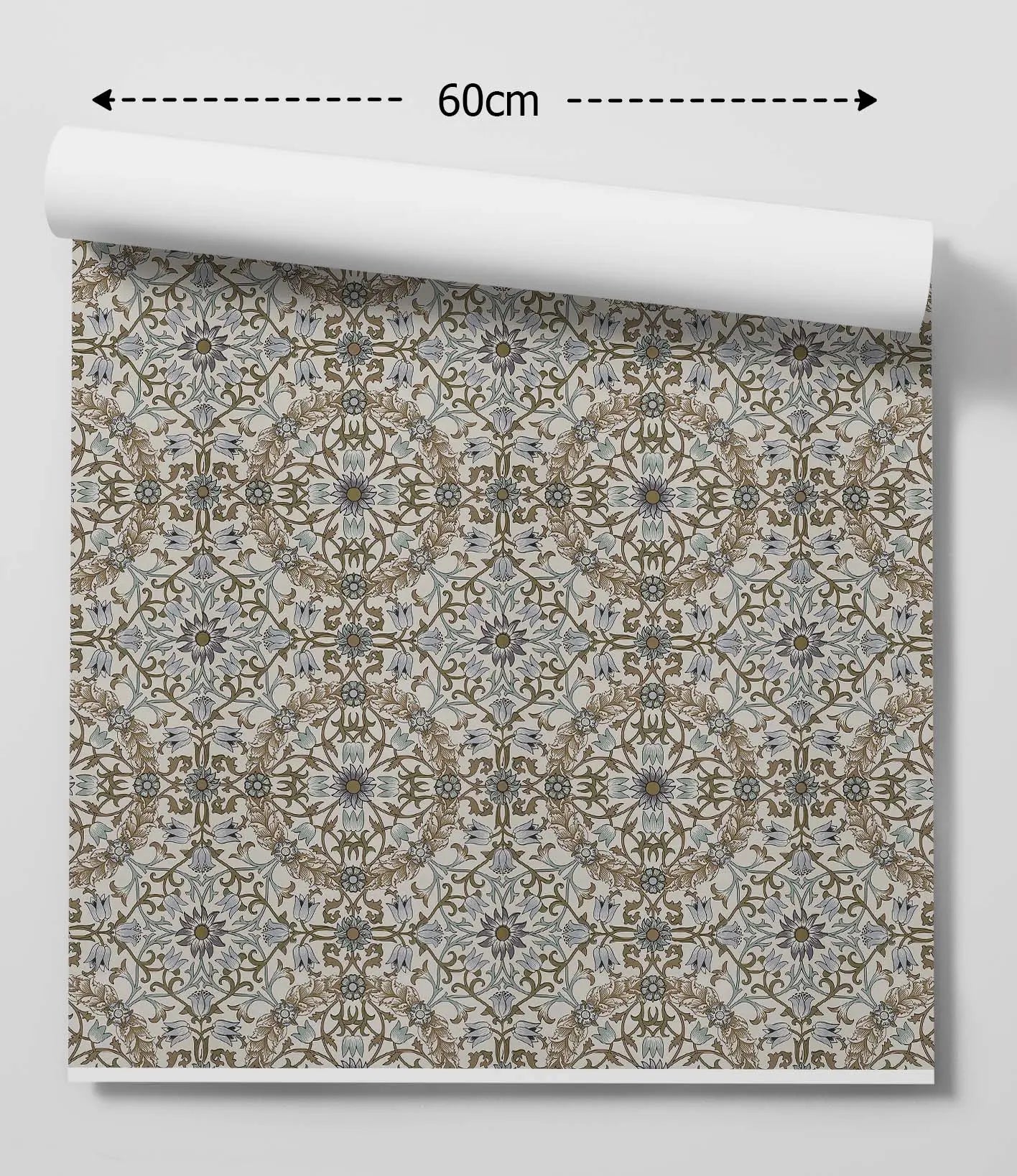 William Morris Pattern 1 Wallpaper - Green and Blue Vintage Wallpaper I Heart Wall Art Australia