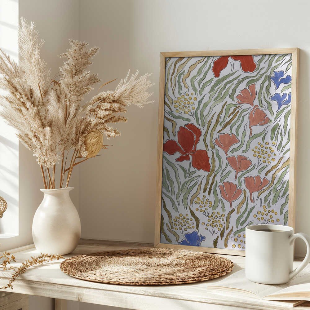 Wind In The Meadow - Stretched Canvas, Poster or Fine Art Print - I Heart Wall Art - Poster Print, Canvas Print or Framed Art Print