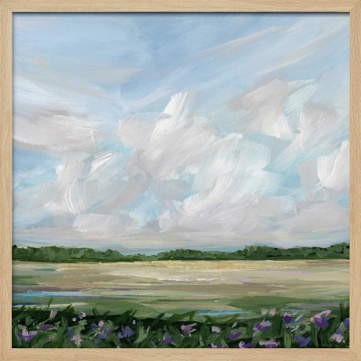 Wind &amp;amp; Wildflowers - Square Stretched Canvas, Poster or Fine Art Print I Heart Wall Art