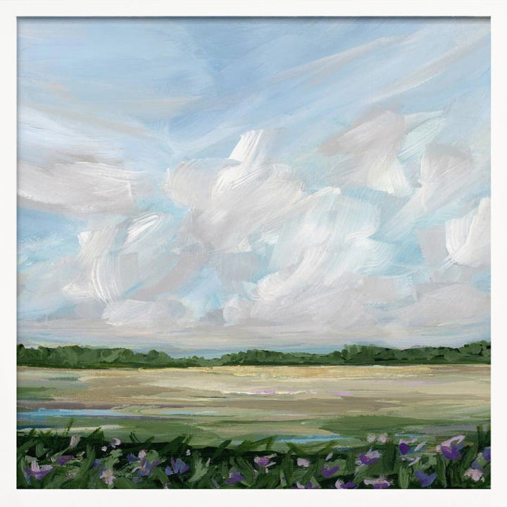 Wind &amp;amp; Wildflowers - Square Stretched Canvas, Poster or Fine Art Print I Heart Wall Art