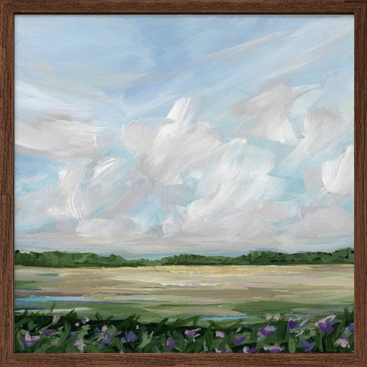 Wind &amp;amp; Wildflowers - Square Stretched Canvas, Poster or Fine Art Print I Heart Wall Art