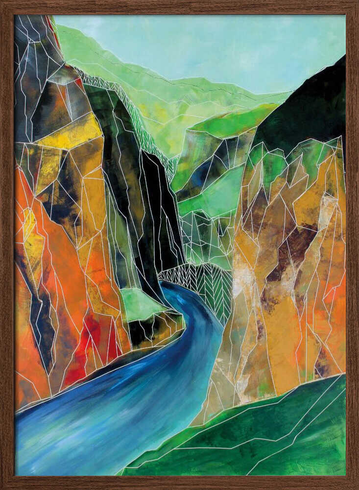 Winding Canyon Waters - Stretched Canvas, Poster or Fine Art Print - I Heart Wall Art - Poster Print, Canvas Print or Framed Art Print