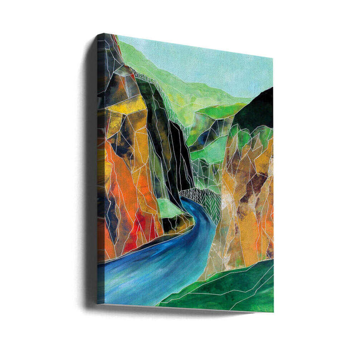 Winding Canyon Waters - Stretched Canvas, Poster or Fine Art Print - I Heart Wall Art - Poster Print, Canvas Print or Framed Art Print