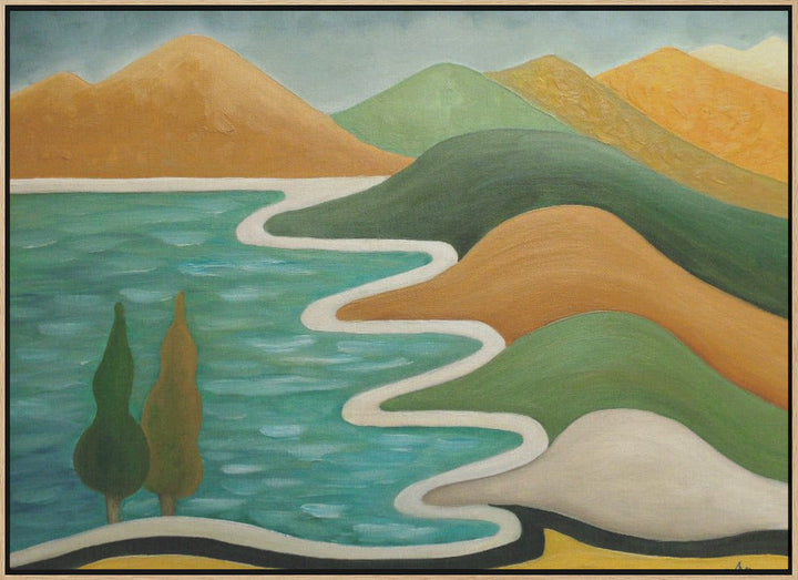 Winding Coast - Stretched Canvas, Poster or Fine Art Print I Heart Wall Art