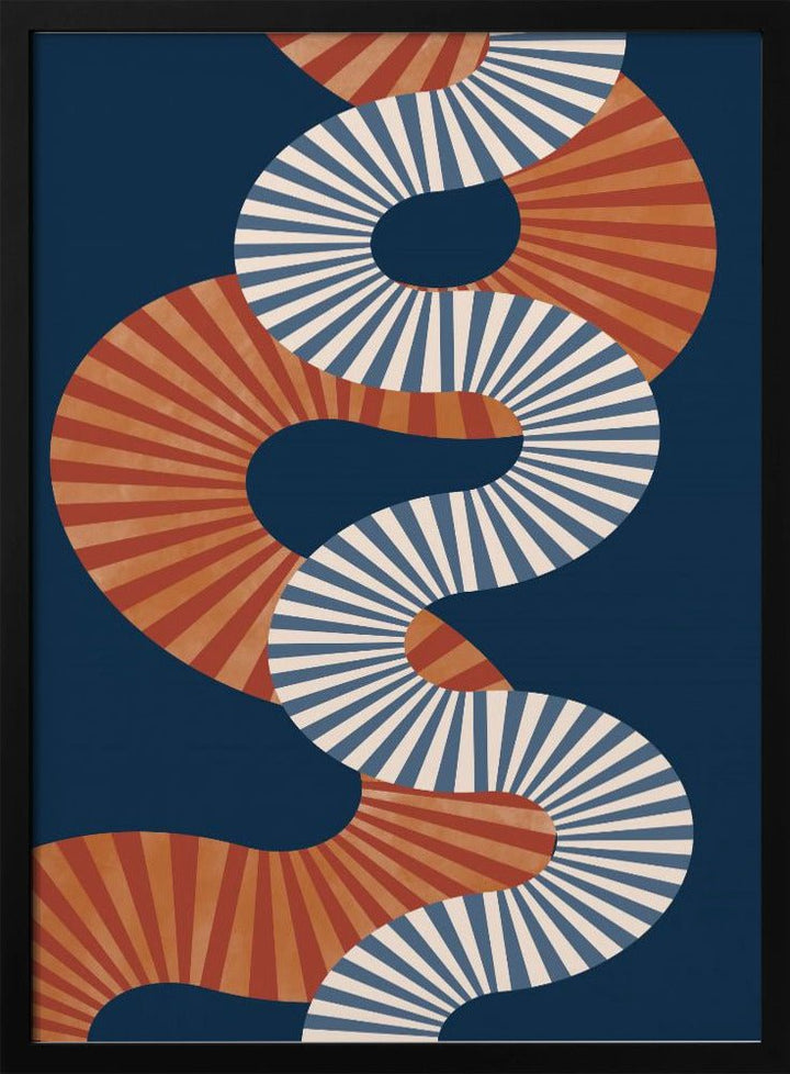 Winding Pattern In Retro Colors - Stretched Canvas, Poster or Fine Art Print - I Heart Wall Art - Poster Print, Canvas Print or Framed Art Print