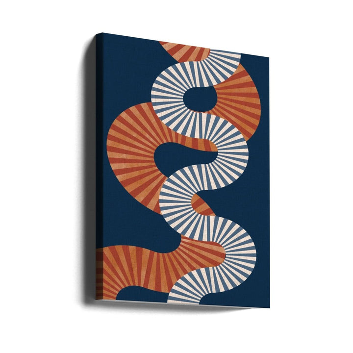 Winding Pattern In Retro Colors - Stretched Canvas, Poster or Fine Art Print - I Heart Wall Art - Poster Print, Canvas Print or Framed Art Print