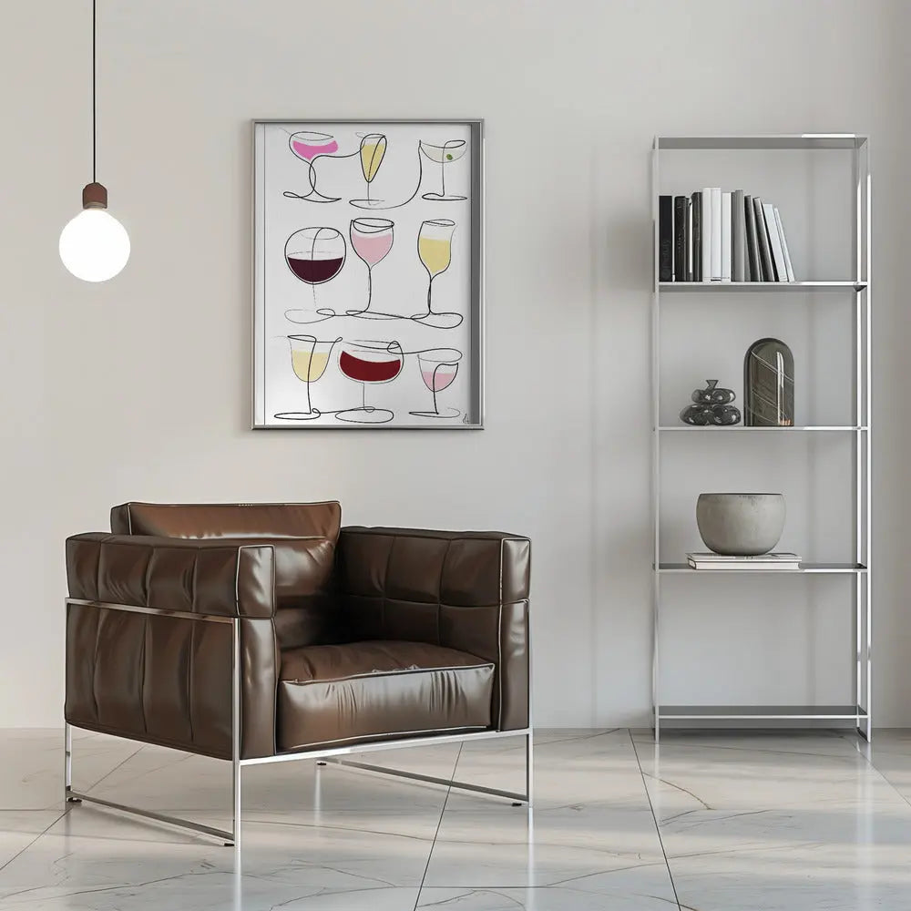 Wine &amp; Drinks - Stretched Canvas, Poster or Fine Art Print I Heart Wall Art