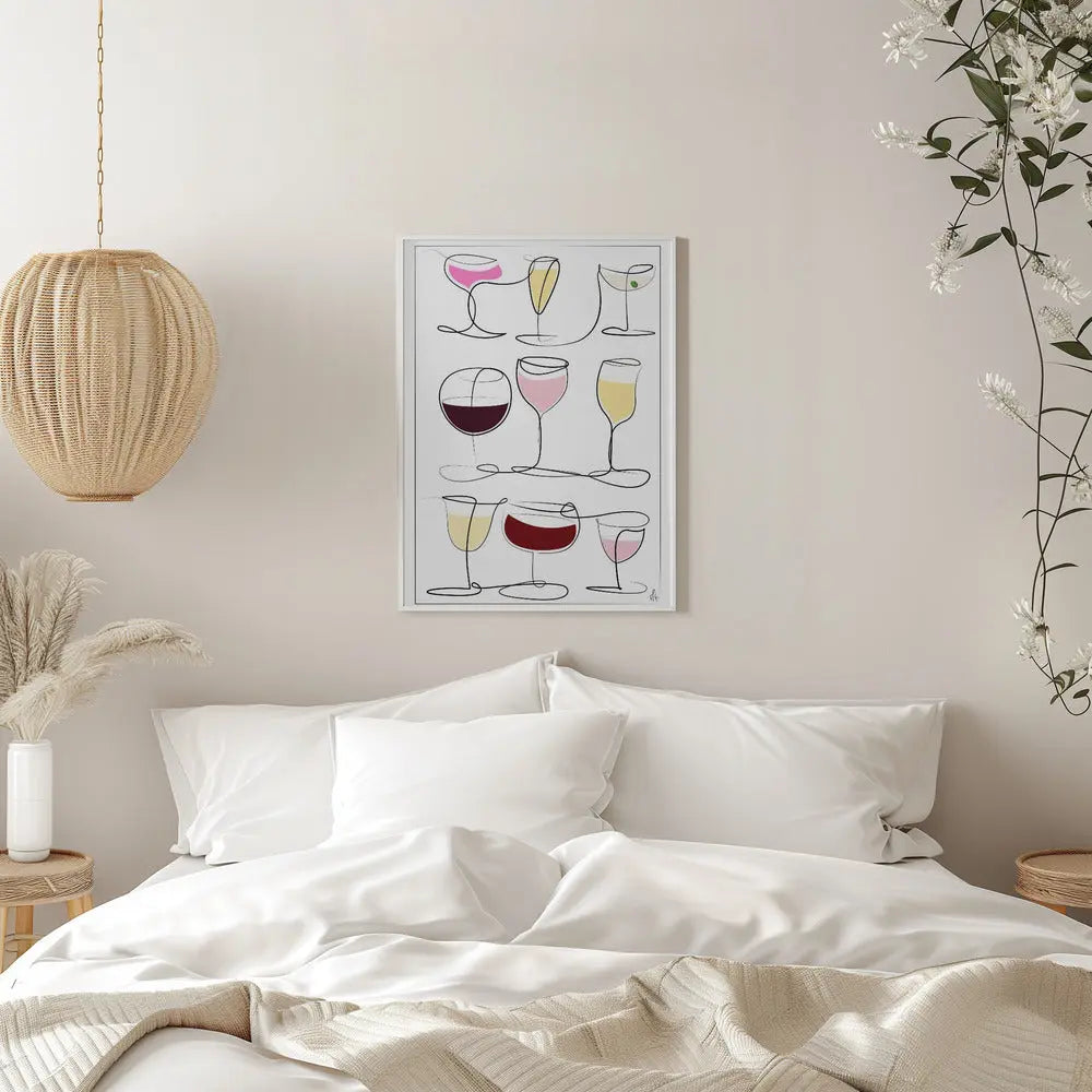 Wine &amp; Drinks - Stretched Canvas, Poster or Fine Art Print I Heart Wall Art
