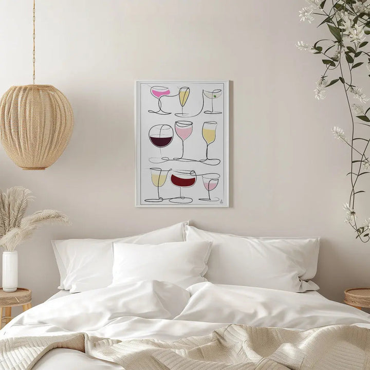 Wine &amp; Drinks - Stretched Canvas, Poster or Fine Art Print I Heart Wall Art