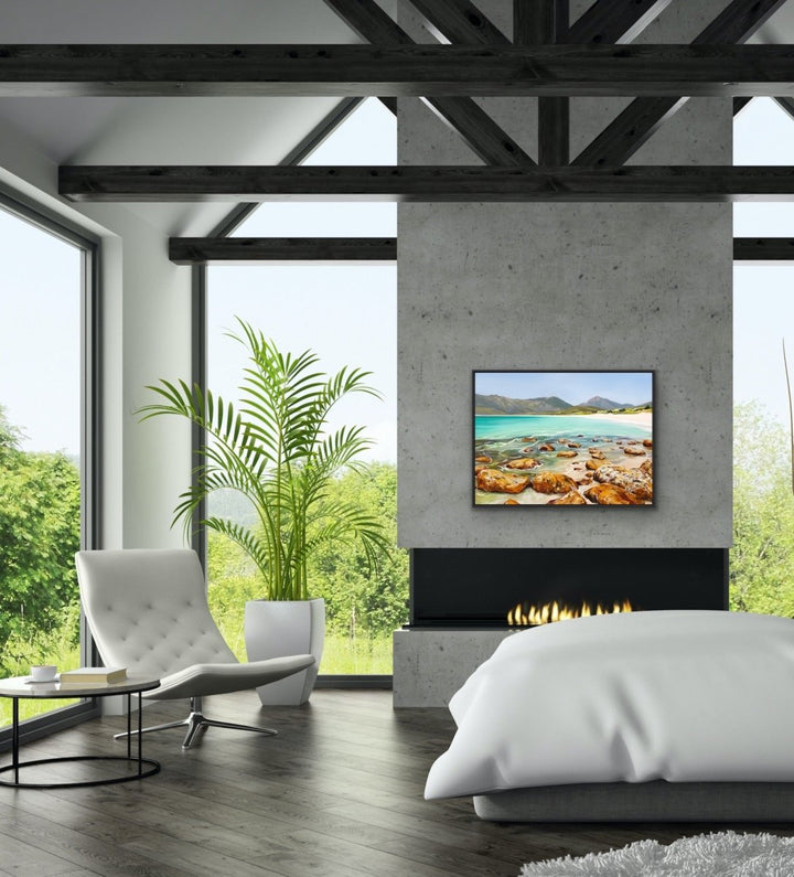 Wineglass Bay - Tasmania Landscape Coastal Stretched Canvas, Poster or Fine Art Print - I Heart Wall Art - Poster Print, Canvas Print or Framed Art Print