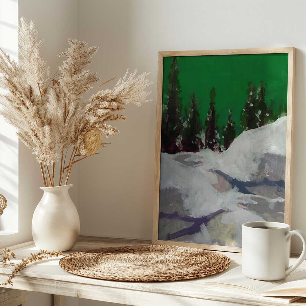Winter Scene In the Forest 2 - Stretched Canvas, Poster or Fine Art Print - I Heart Wall Art - Poster Print, Canvas Print or Framed Art Print