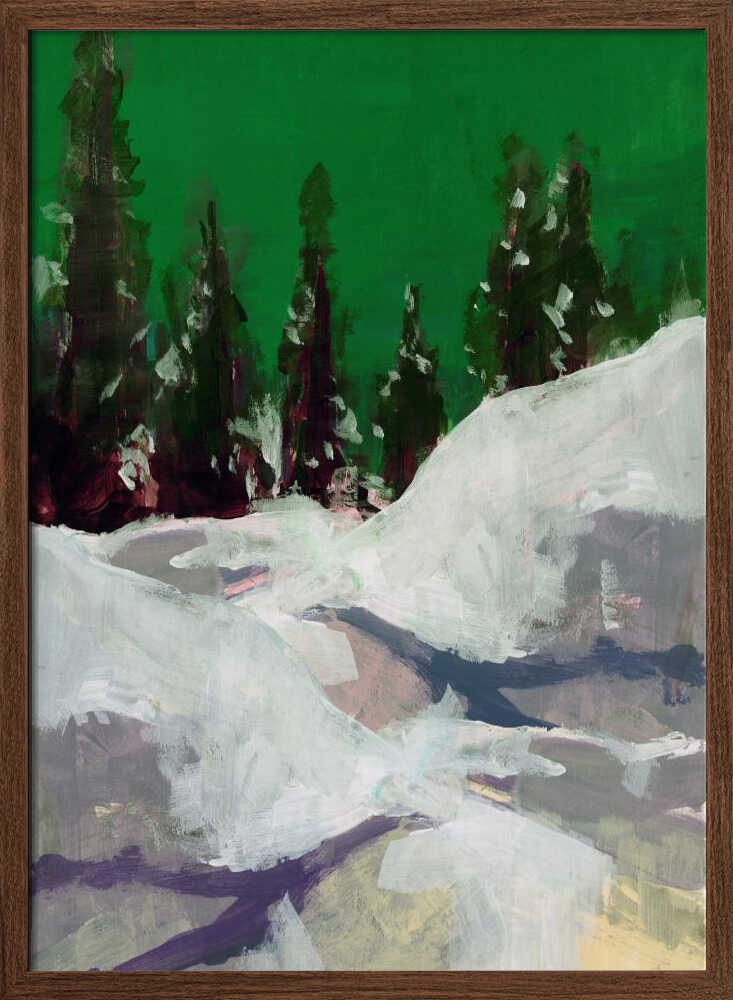 Winter Scene In the Forest 2 - Stretched Canvas, Poster or Fine Art Print - I Heart Wall Art - Poster Print, Canvas Print or Framed Art Print