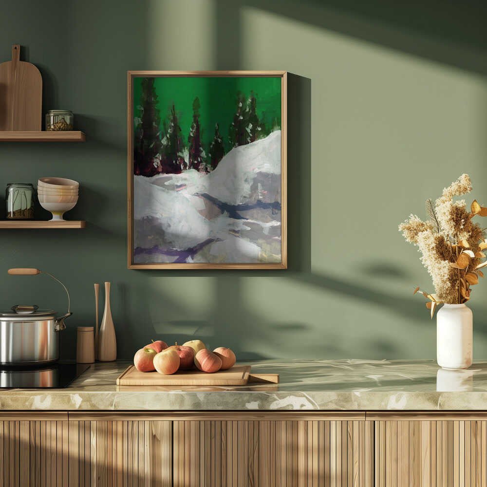 Winter Scene In the Forest 2 - Stretched Canvas, Poster or Fine Art Print - I Heart Wall Art - Poster Print, Canvas Print or Framed Art Print
