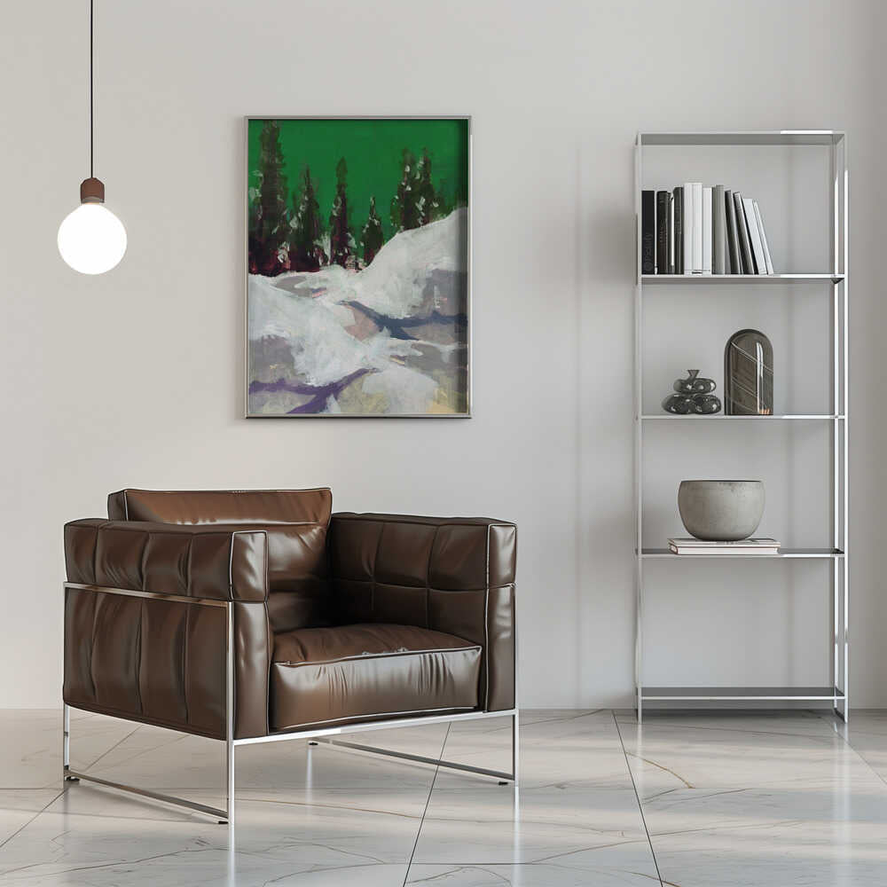 Winter Scene In the Forest 2 - Stretched Canvas, Poster or Fine Art Print - I Heart Wall Art - Poster Print, Canvas Print or Framed Art Print