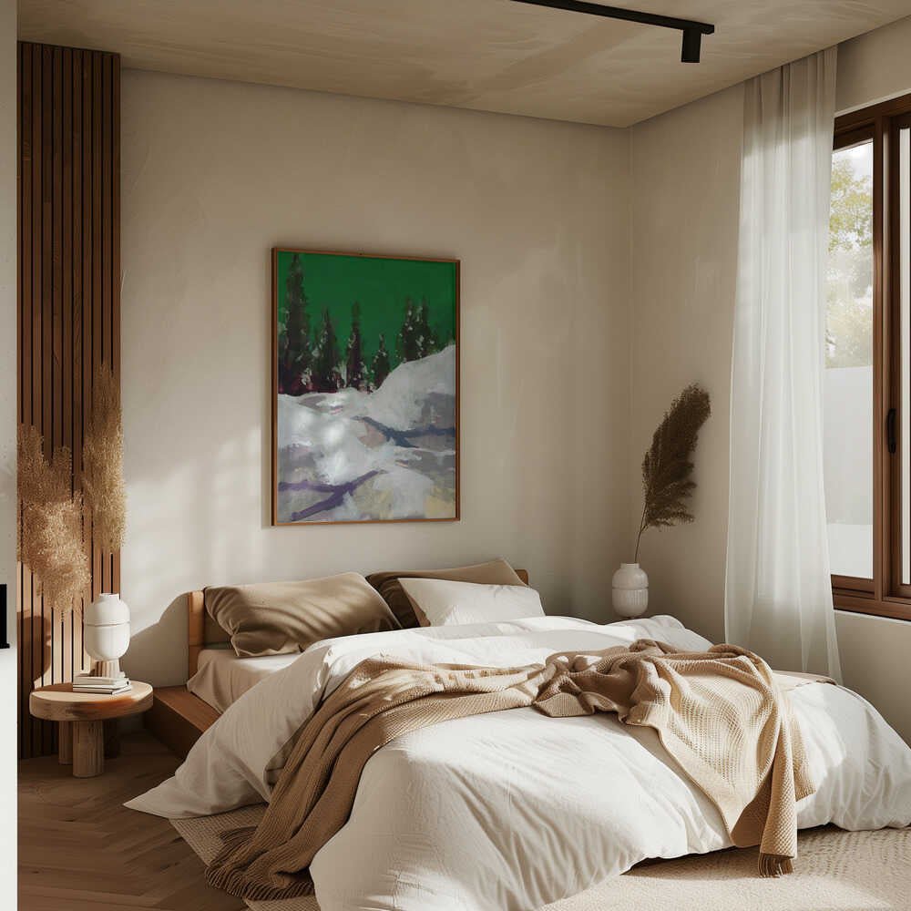 Winter Scene In the Forest 2 - Stretched Canvas, Poster or Fine Art Print - I Heart Wall Art - Poster Print, Canvas Print or Framed Art Print