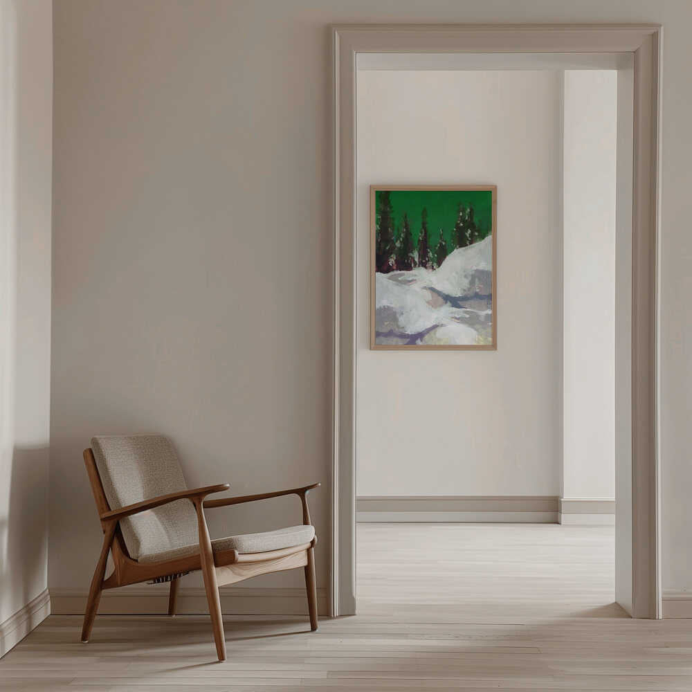 Winter Scene In the Forest 2 - Stretched Canvas, Poster or Fine Art Print - I Heart Wall Art - Poster Print, Canvas Print or Framed Art Print