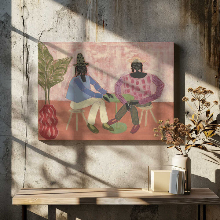 With a Friend - Stretched Canvas, Poster or Fine Art Print - I Heart Wall Art - Poster Print, Canvas Print or Framed Art Print