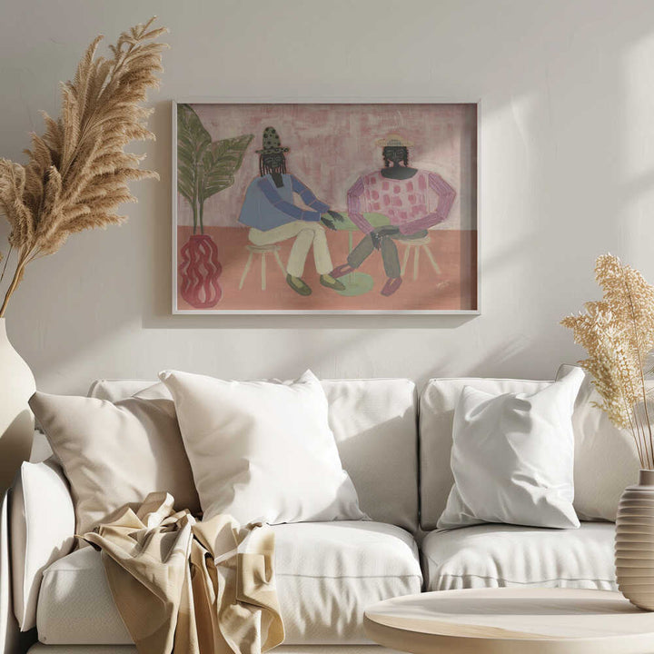 With a Friend - Stretched Canvas, Poster or Fine Art Print - I Heart Wall Art - Poster Print, Canvas Print or Framed Art Print