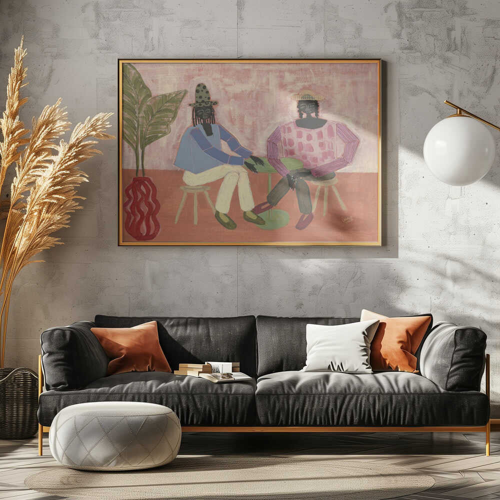 With a Friend - Stretched Canvas, Poster or Fine Art Print - I Heart Wall Art - Poster Print, Canvas Print or Framed Art Print
