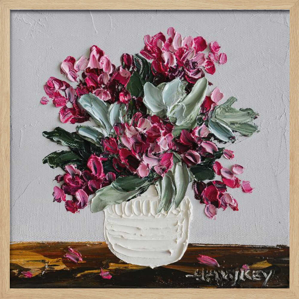 With love - Square Stretched Canvas, Poster or Fine Art Print by Angela Hawkey - I Heart Wall Art - Poster Print, Canvas Print or Framed Art Print