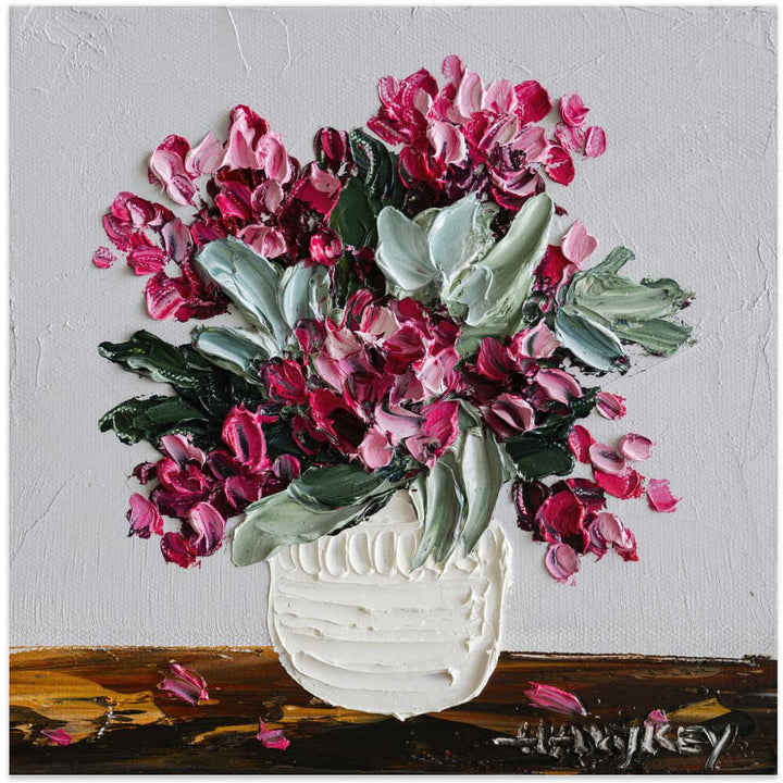 With love - Square Stretched Canvas, Poster or Fine Art Print by Angela Hawkey - I Heart Wall Art - Poster Print, Canvas Print or Framed Art Print