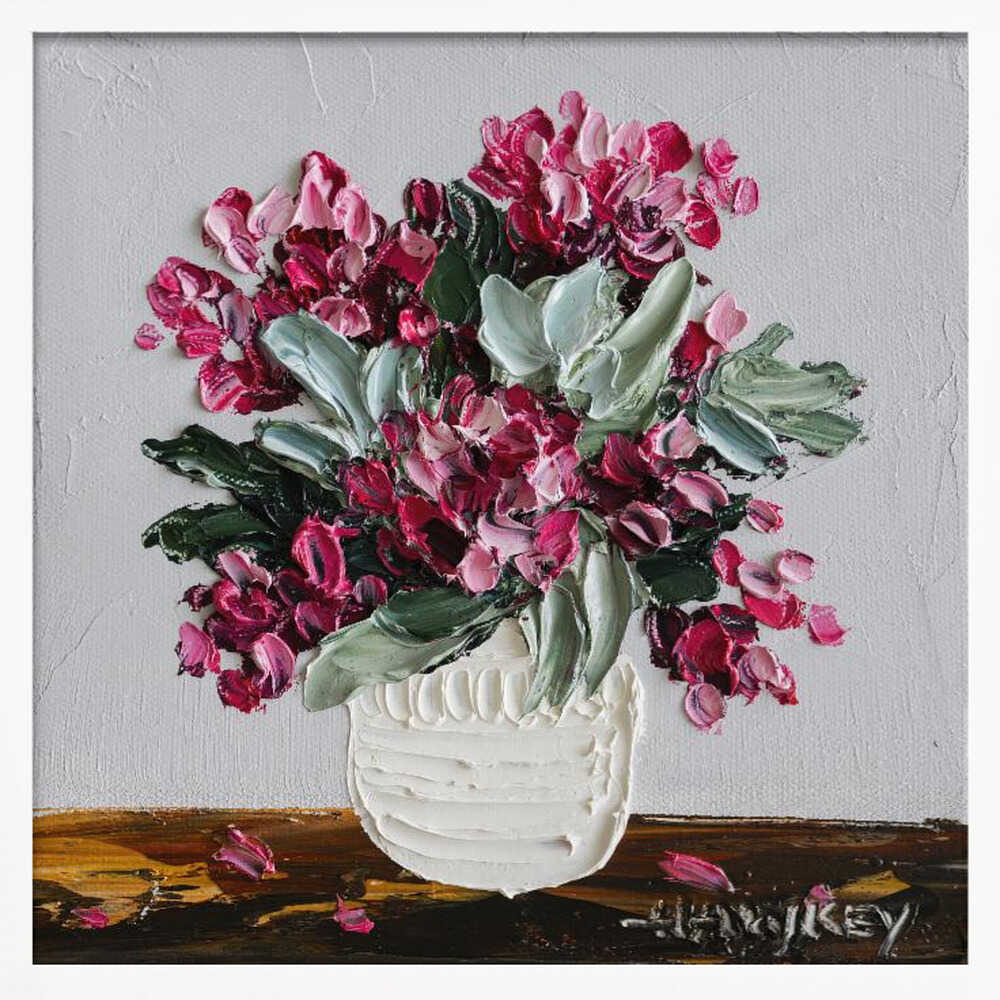 With love - Square Stretched Canvas, Poster or Fine Art Print by Angela Hawkey - I Heart Wall Art - Poster Print, Canvas Print or Framed Art Print