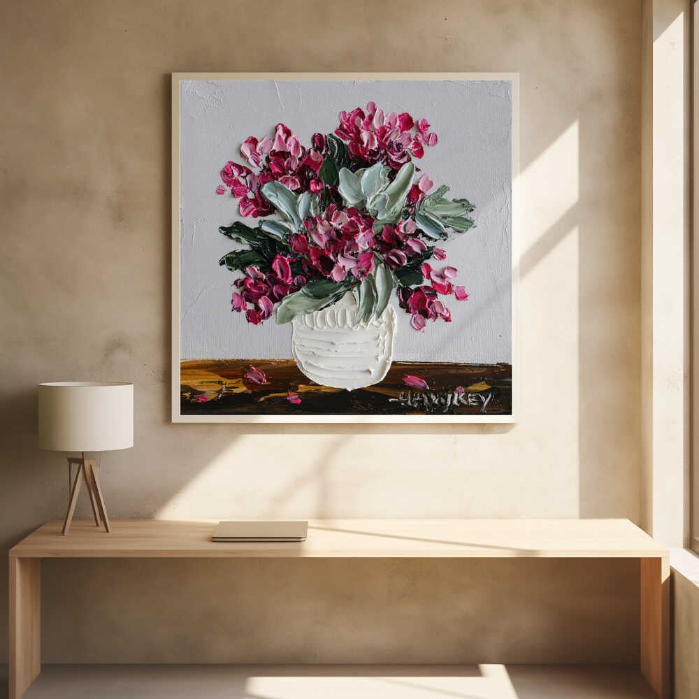 With love - Square Stretched Canvas, Poster or Fine Art Print by Angela Hawkey - I Heart Wall Art - Poster Print, Canvas Print or Framed Art Print