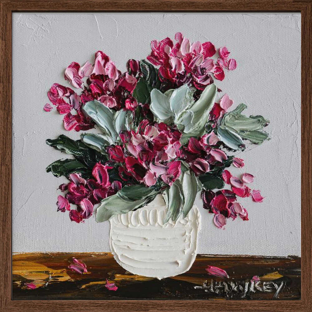 With love - Square Stretched Canvas, Poster or Fine Art Print by Angela Hawkey - I Heart Wall Art - Poster Print, Canvas Print or Framed Art Print