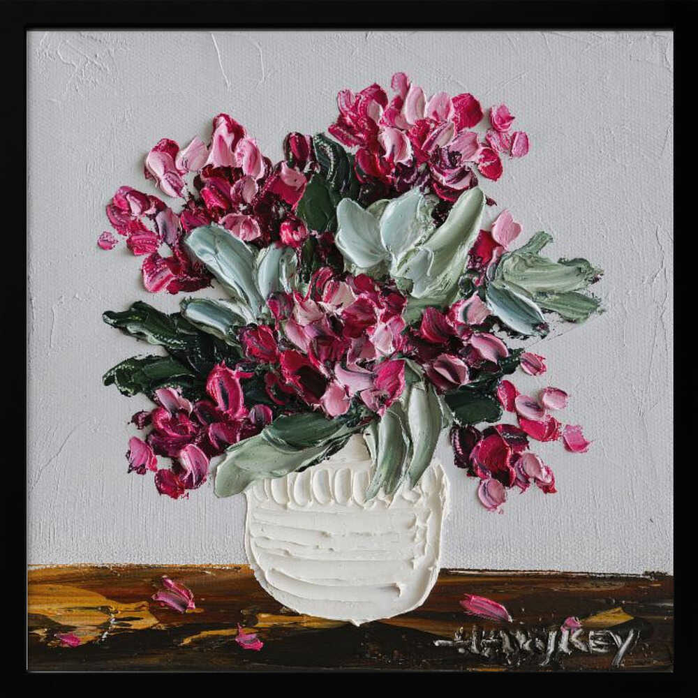 With love - Square Stretched Canvas, Poster or Fine Art Print by Angela Hawkey - I Heart Wall Art - Poster Print, Canvas Print or Framed Art Print