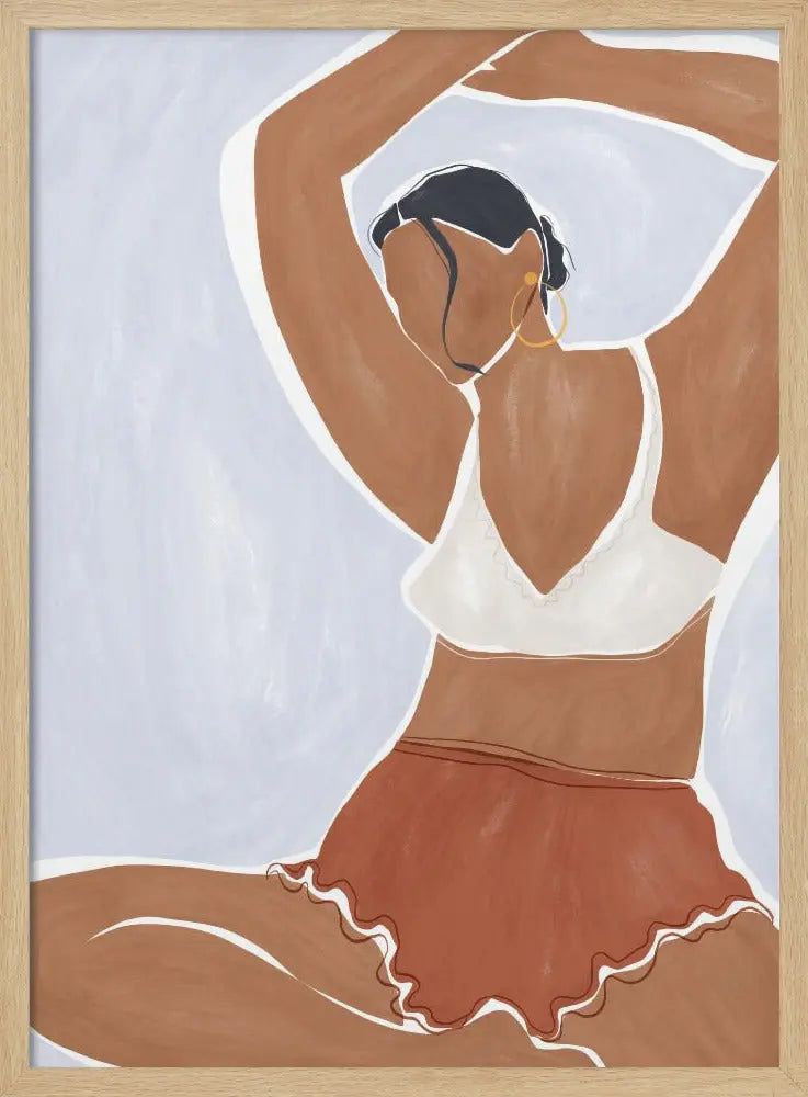 Woman Doing Yoga In Bikini Print By Ivy Green Illustrations - Stretched Canvas, Poster or Fine Art Print I Heart Wall Art