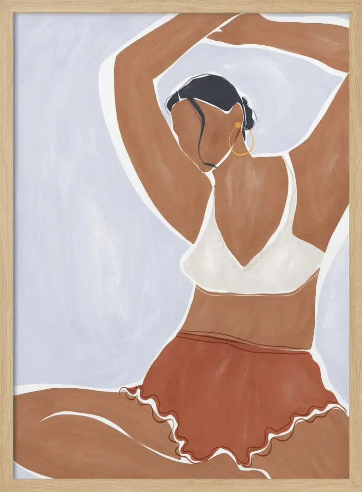 Woman Doing Yoga In Bikini Print By Ivy Green Illustrations - Stretched Canvas, Poster or Fine Art Print I Heart Wall Art