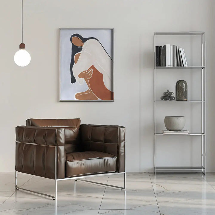 Woman Embracing Herself Print By Ivy Green Illustrations - Stretched Canvas, Poster or Fine Art Print I Heart Wall Art