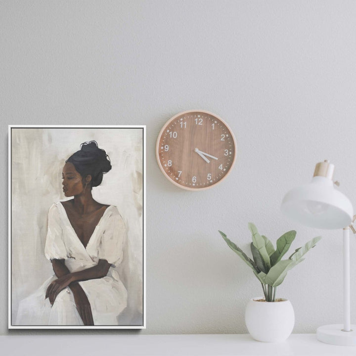 Woman In White - Contemporary Colourful Woman&